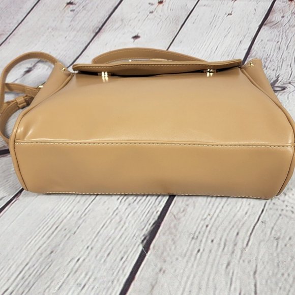 H Halston Women's Tan Crossbody Adjustable Strap Handbag - Picture 11 of 12
